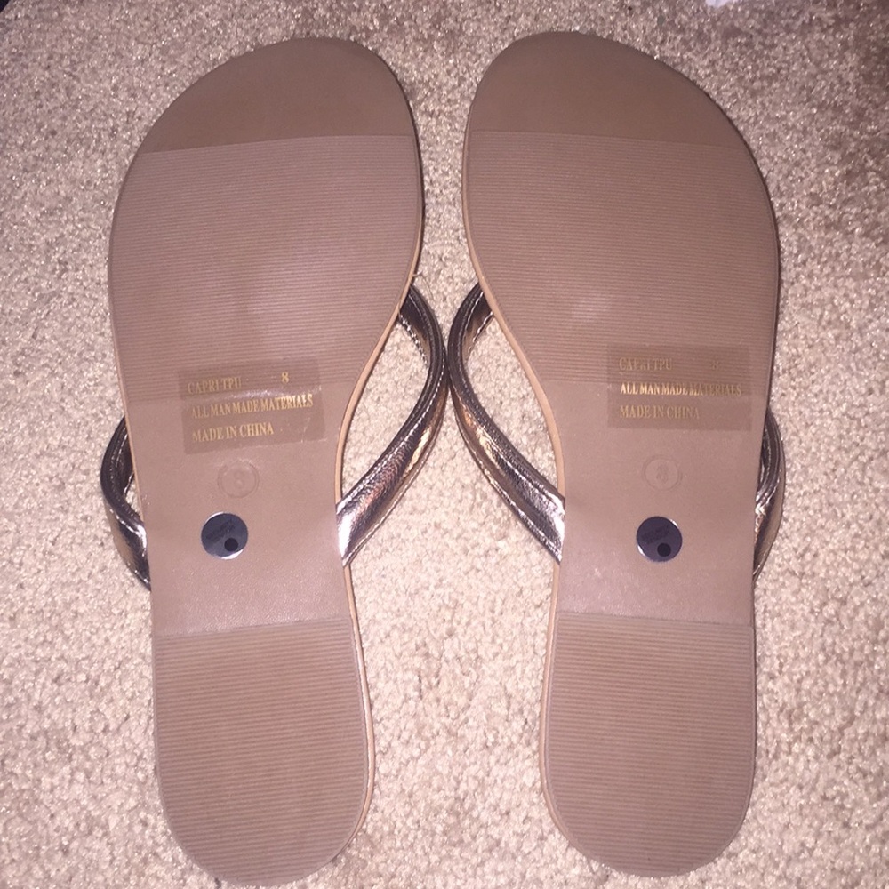 Rose gold sandals